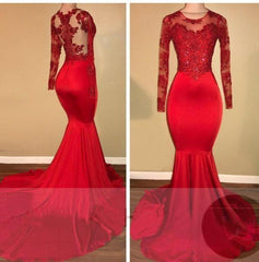 2023 Red Mermaid Prom Dresses