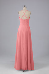 Backless Spaghetti Straps Lace Bridesmaid Dresses