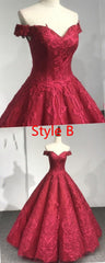 Gorgeous Pink Off The Shoulder Ball Gown Prom Dresses With Appliques