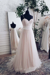 Champagne tulle sweetheart lace long prom dress tulle formal dress