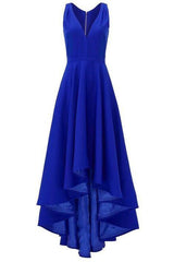 Royal Blue Hi Low Prom Dress