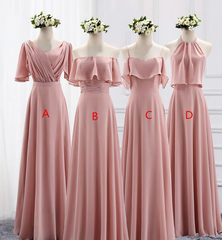 simple chiffon long Bridesmaid Dresses