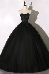 Black Lace Long Ball Gown Dress, A Line Formal Dress