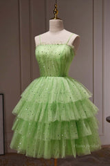 Short Green Prom Dresses, Short Green Graduation Homecoming Dresses