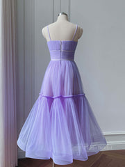 Simple purple short prom dress, purple homecoming dress