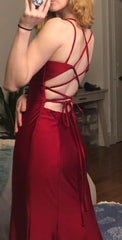 Spaghetti Straps Mermaid Long Prom Dress,Unique Formal Dresses