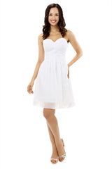 Sweetheart Neck Chiffon Knee Length Homecoming Dresses