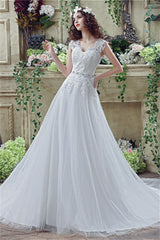 V-Neck A-Line Wedding Dresses